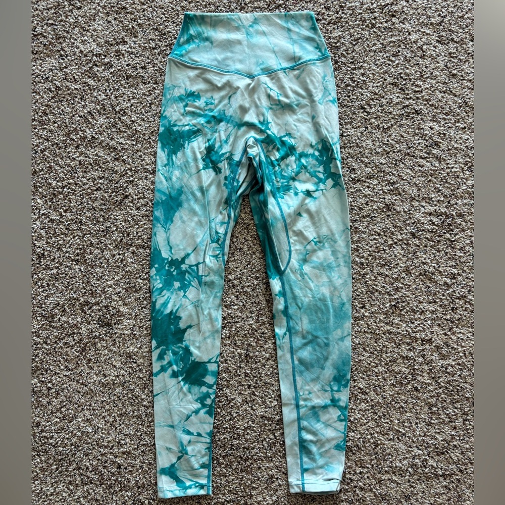 Balance Athletica Cloud Marbled tie dye blue high rise leggings